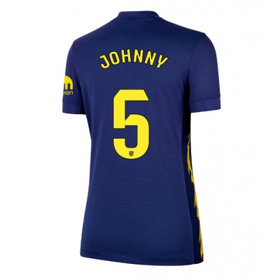 Camiseta Atletico Madrid Johnny Cardoso #5 Segunda Equipación Replica 2025-26 para mujer mangas cortas Camiseta Atletico Madrid Johnny Cardoso #5 Segunda Equipación Replica 2025-26 para mujer mangas cortas